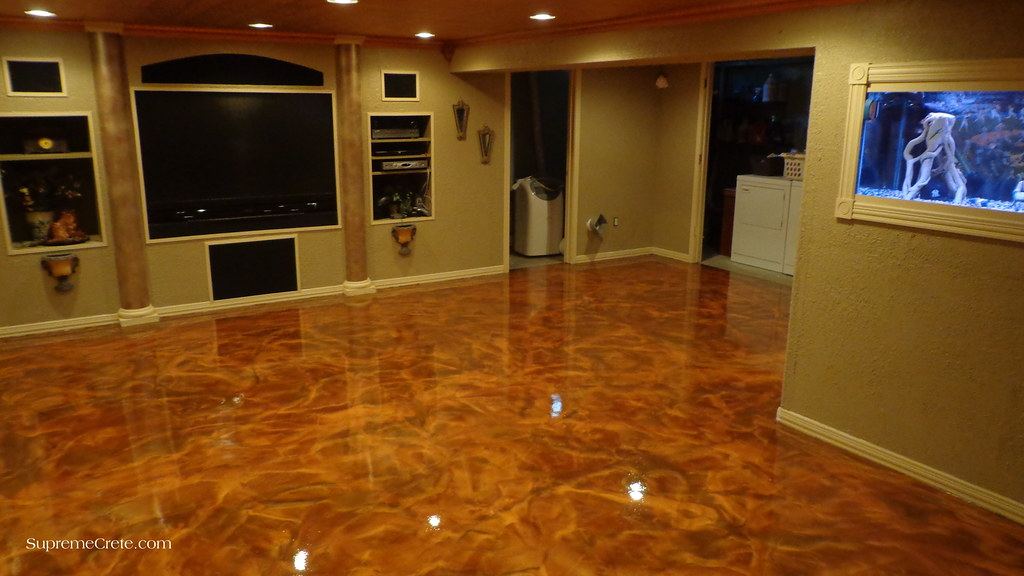Wide metallic marble epoxy floor