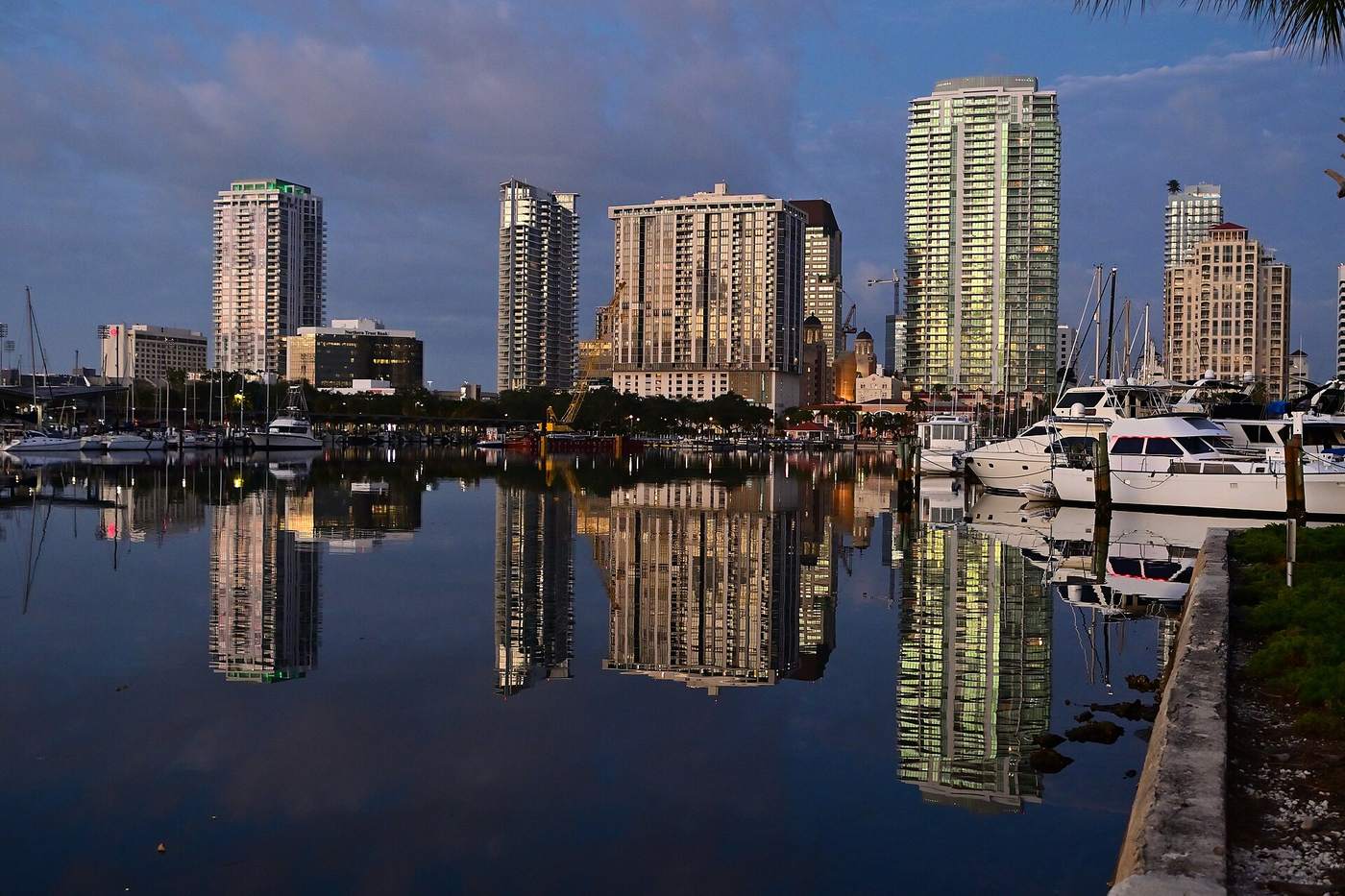 St. Petersburg skyline at sunrise